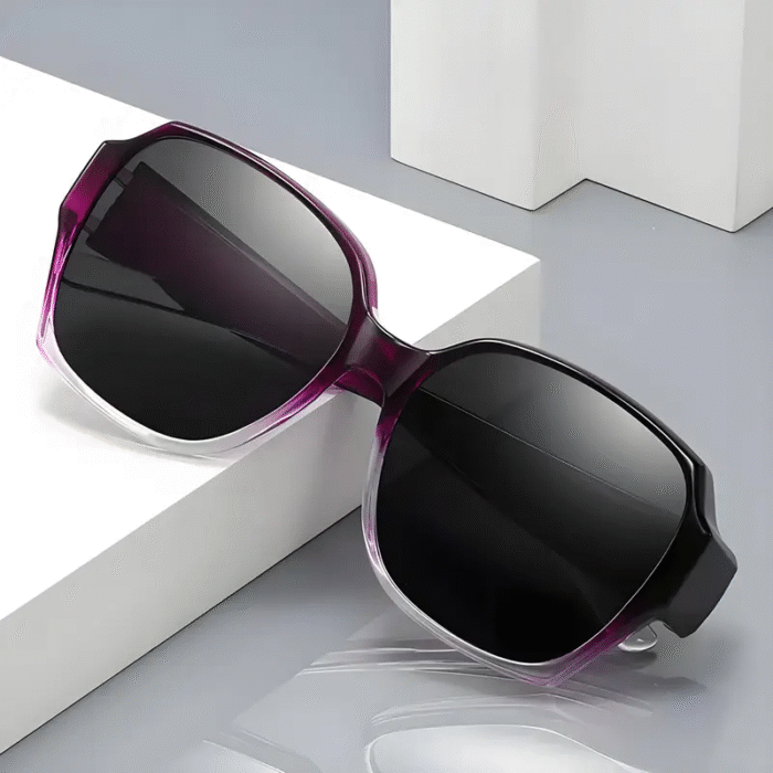 Dual-Use Clip-On Fashion Glasses - Crystals, Stylish Rectangular Design, Unisex, Driving Accessories, Eyewear Accessories