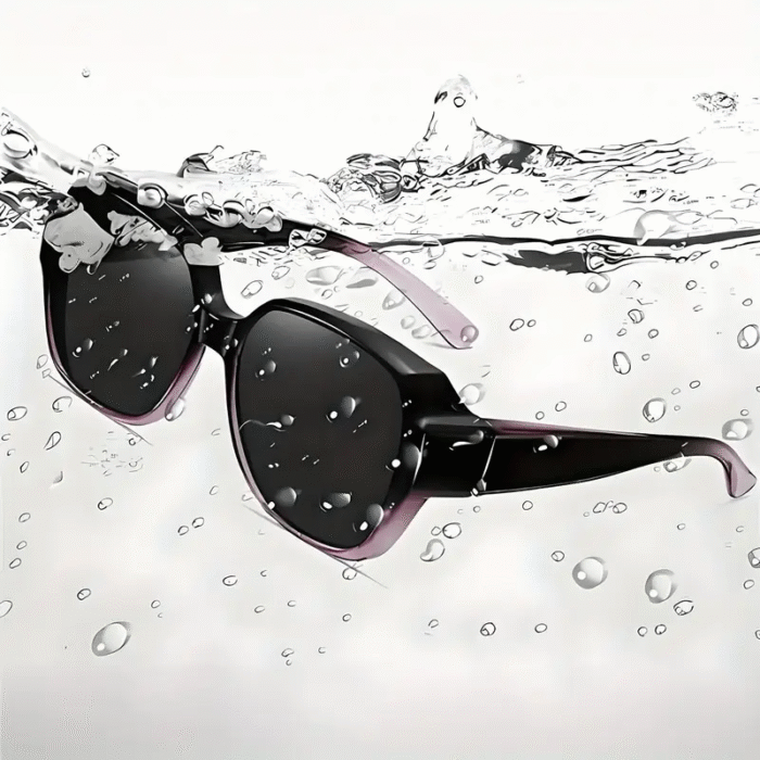Dual-Use Clip-On Fashion Glasses - Crystals, Stylish Rectangular Design, Unisex, Driving Accessories, Eyewear Accessories - Image 7