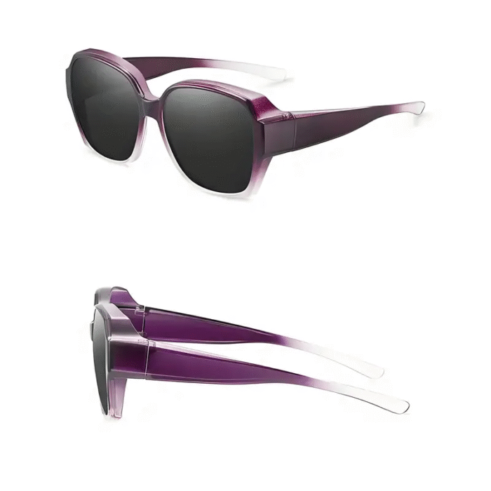 Dual-Use Clip-On Fashion Glasses - Crystals, Stylish Rectangular Design, Unisex, Driving Accessories, Eyewear Accessories - Image 8