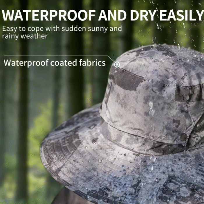 Solar fan hat Outdoor Wide Brim Sun Hat with 2 Solar Fan Sun Bucket Hat for Men Women UPF 50+ Bucket Fishing & Beach with Fan Built in - Image 6